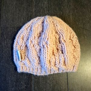 Aldo Light Pink Knit Pattern Beanie Hat